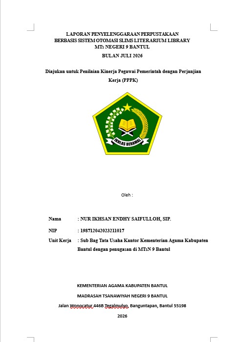 LAPORAN PENYELENGGARAAN PERPUSTAKAAN JULI